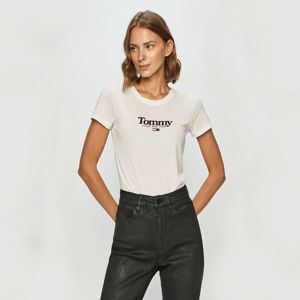 Tommy Jeans dámské bílé tričko Essential - XS (YBR)